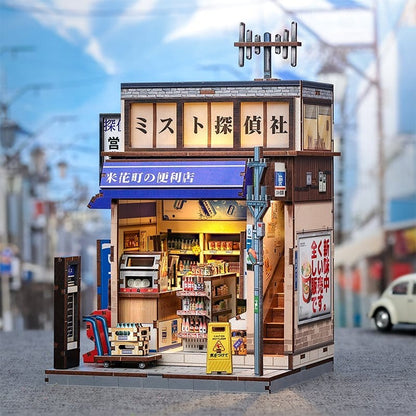 Miniature House Model Kit Beika-cho Convenience Store 22 x 15 cm CuteBee