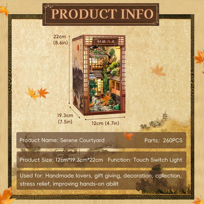 Book Nook Serene Courtyard 22 x 12 cm