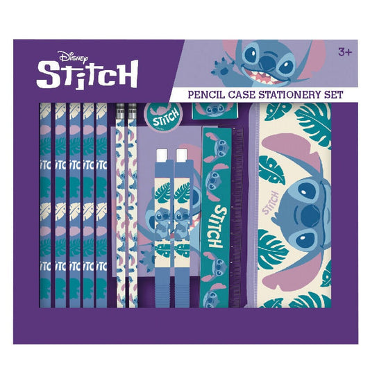 Lilo & Stitch pencil case stationery set 14 pieces - FanofThings.co.uk