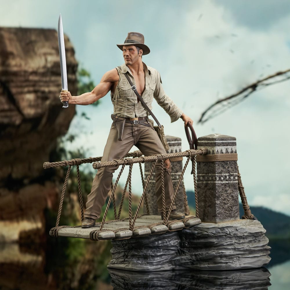 Indiana Jones and the Temple of Doom Deluxe Gallery PVC Statue Rope Bridge 28 cm - FanofThings.co.uk