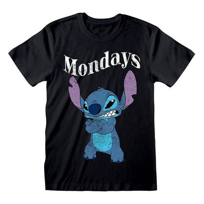 Lilo & Stitch T-Shirt Stitch Mondays Black Size L