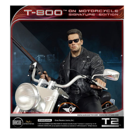 Terminator 2 Statue T-800 On Motorcycle Limited Signature Edition Exclusive 70 cm - FanofThings.co.uk