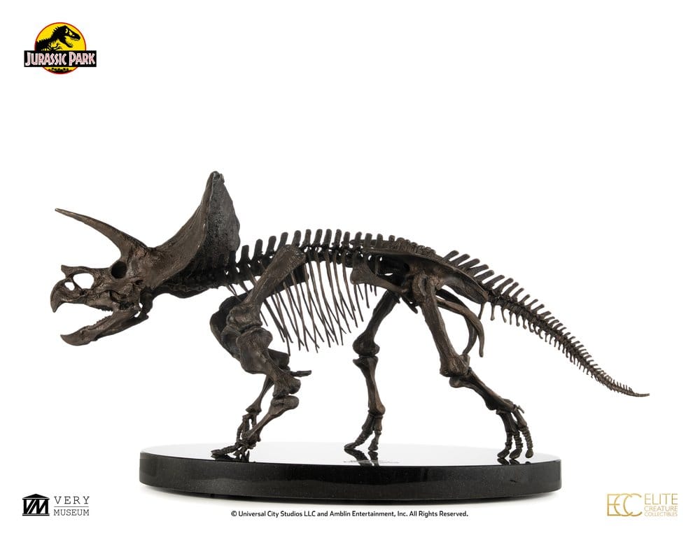 Jurassic World ECC Elite Creature Line Statue 1/12 Triceratops Fossil Skeleton Bronze 33 cm Elite Creature Collectibles