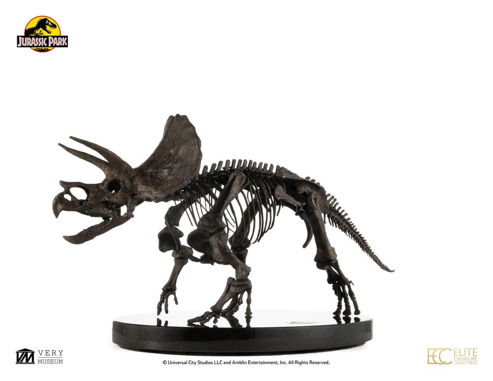 Jurassic World ECC Elite Creature Line Statue 1/12 Triceratops Fossil Skeleton Bronze 33 cm Elite Creature Collectibles