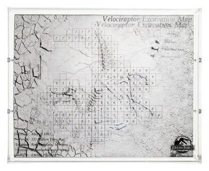 Jurassic Park III Excavation Map Velociraptor 27 cm Elite Creature Collectibles