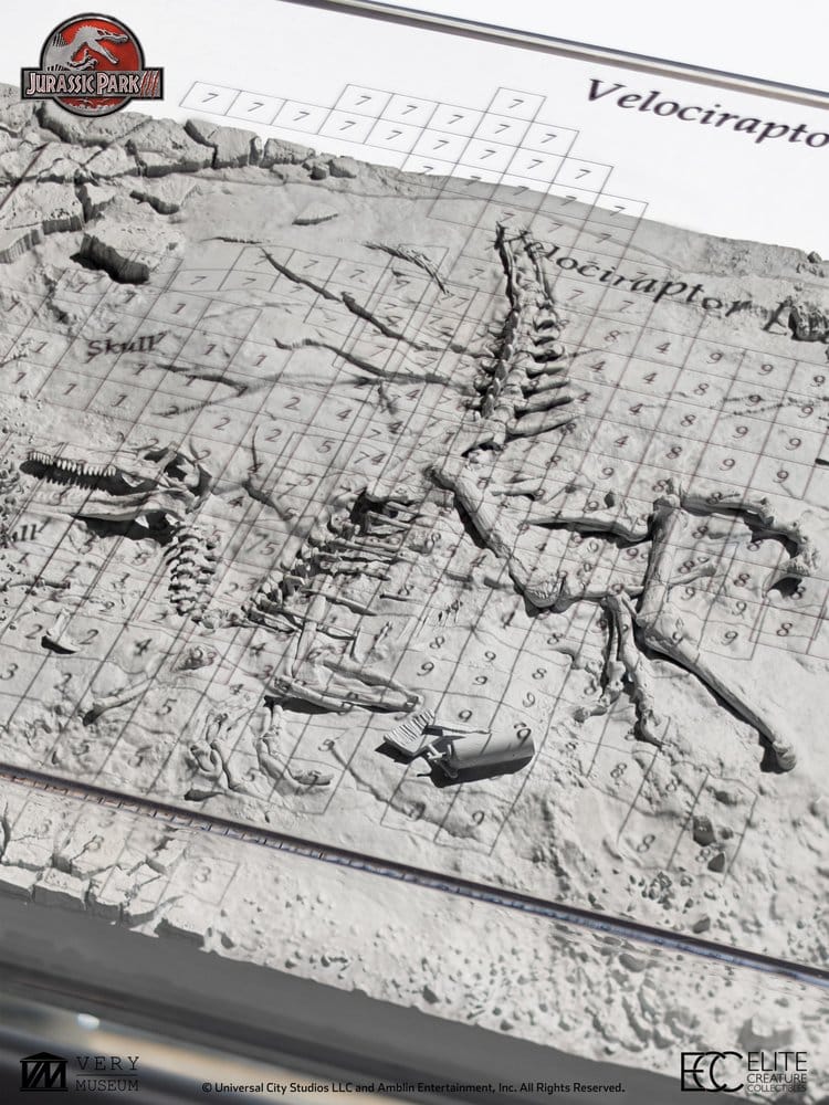 Jurassic Park III Excavation Map Velociraptor 27 cm Elite Creature Collectibles