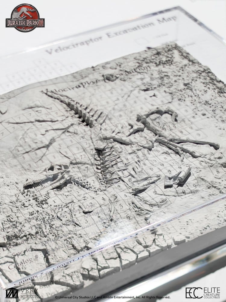 Jurassic Park III Excavation Map Velociraptor 27 cm Elite Creature Collectibles