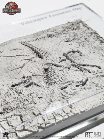 Jurassic Park III Excavation Map Velociraptor 27 cm Elite Creature Collectibles