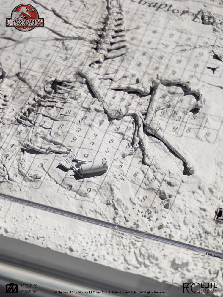 Jurassic Park III Excavation Map Velociraptor 27 cm Elite Creature Collectibles