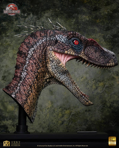 Jurassic Park III Life Size Bust Male Alpha Velociraptor "Blood Knight" 83 cm