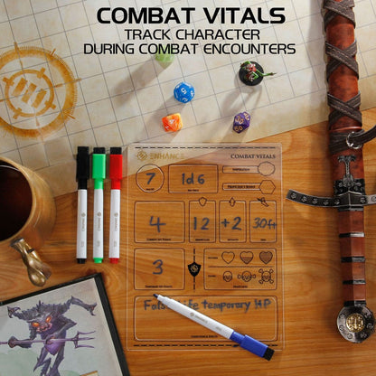 Enhance RPG Series Acrylic Character Sheet Set *English Version* Enhance