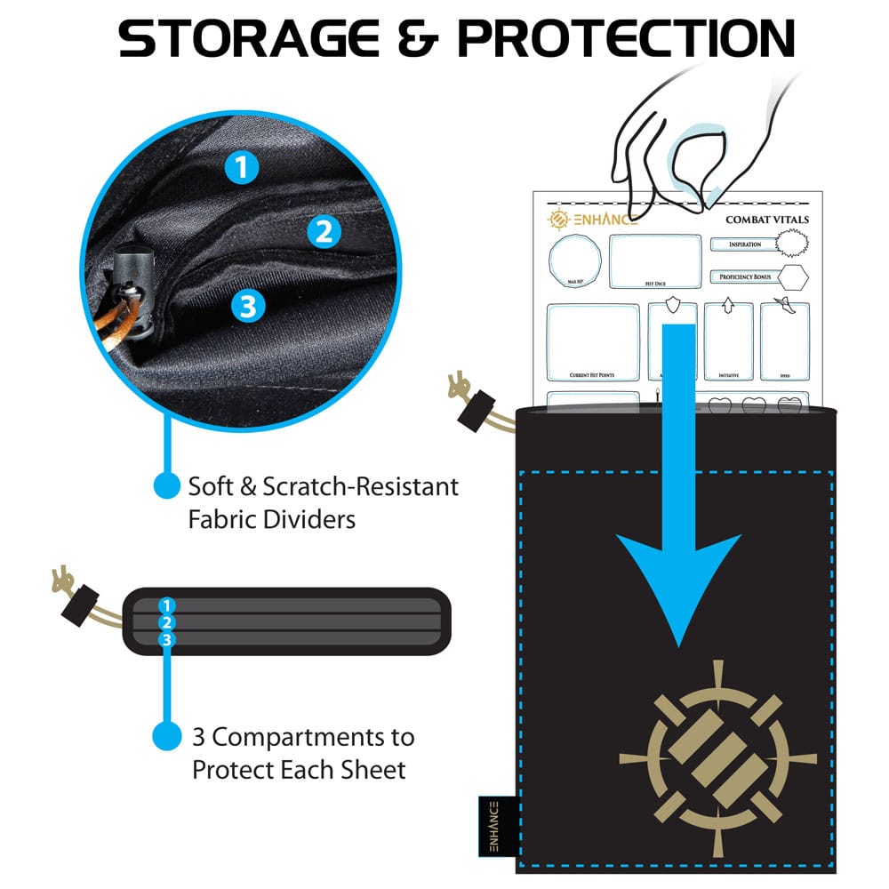 Enhance RPG Series Acrylic Character Sheet Set *English Version* Dice accessories