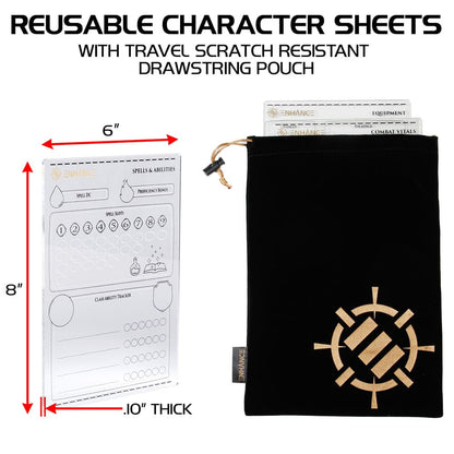 Enhance RPG Series Acrylic Character Sheet Set *English Version* Dice accessories