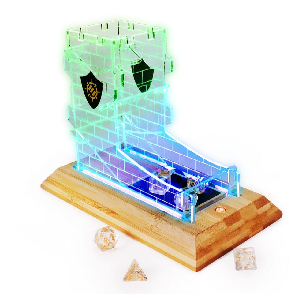 Enhance Tabletop Series LED Dice Tower with Dice Set Clear Dice accessories