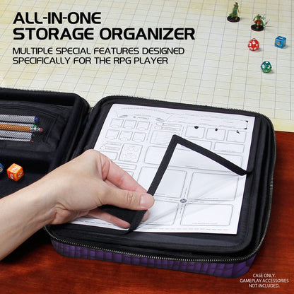 Enhance RPG Series Collector’s Edition Organizer Case Purple Dice accessories
