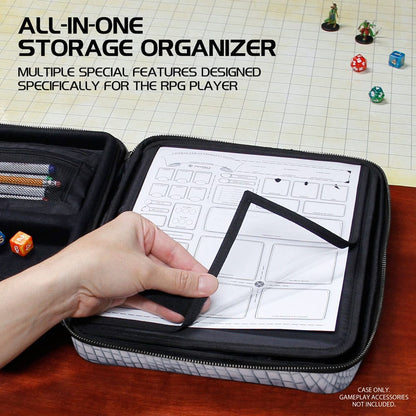 Enhance RPG Series Collector’s Edition Organizer Case Silver Dice accessories