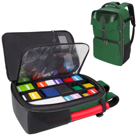 Enhance TCG Series Card Backpack Collectorâ€™s Edition Green Bags