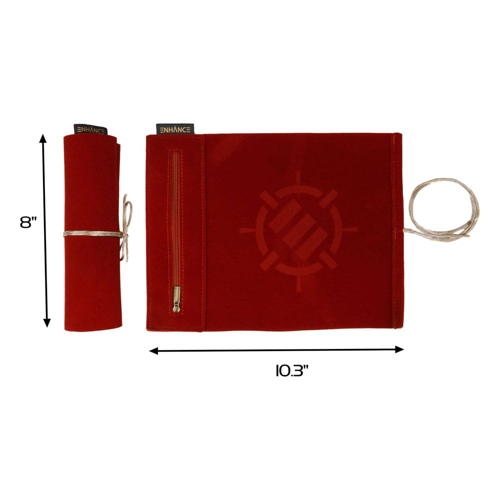 Enhance Tabletop Roll on a Scroll Bag with Dice Red