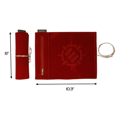 Enhance Tabletop Roll on a Scroll Bag with Dice Red