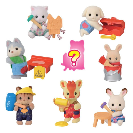 Sylvanian Families: Construction site baby friends Surprise Bag figure 5 cm Display (16) Epoch Toys