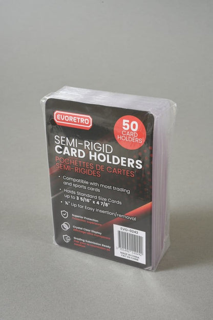 Evoretro Card Holders 50-Pack Semi-Rigid 8 x 12 cm