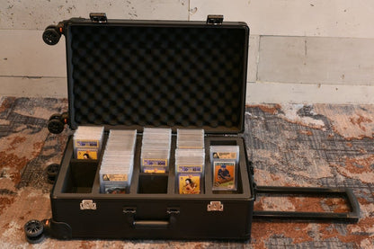 Evoretro Trading Card Luggage Wheeled Case 5-Rows Round Aluminum 56.0 x 35.4 cm