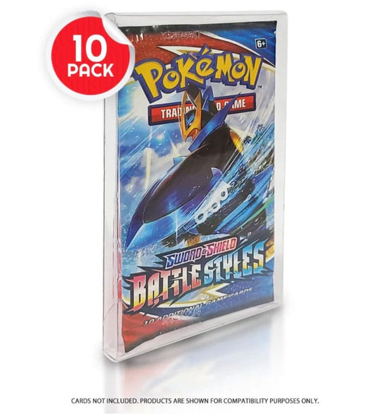 PET Protectors 10-Pack for Booster, Magic, Yu-Gi-Oh Cards Evoretro