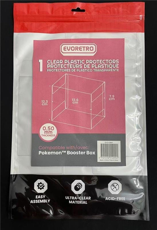 Evoretro PET Display Case Protector for Pokémon Booster Box (1-Pack)