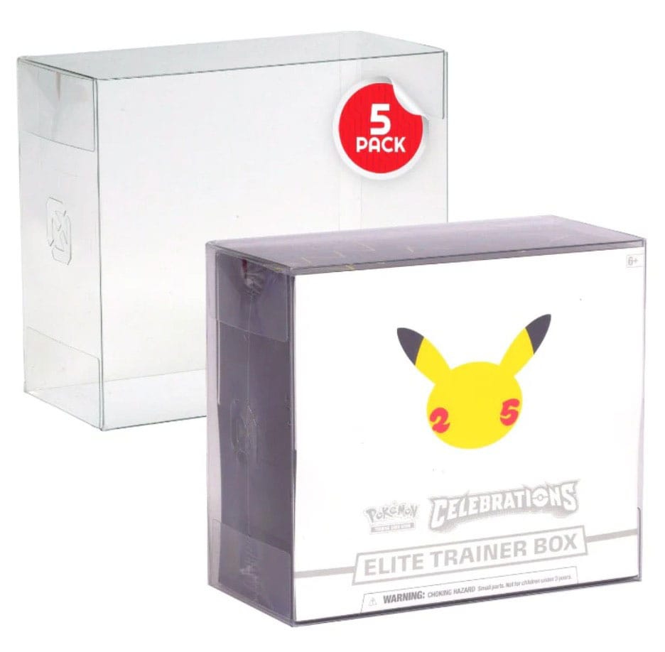 PET Protectors 5-Pack for Booster Boxes / Elite Trainer Boxes Ver. 2 Evoretro