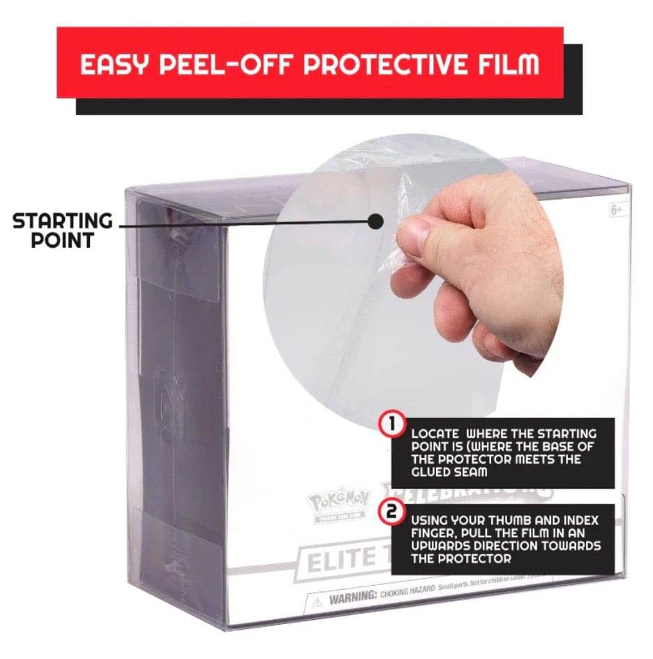 PET Protectors 5-Pack for Booster Boxes / Elite Trainer Boxes Ver. 2 Evoretro