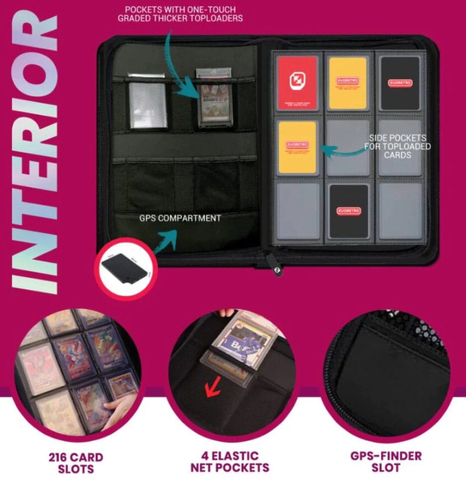 Evoretro Shield+ Topload Cards Binder 216 Cards Neon Green Evoretro