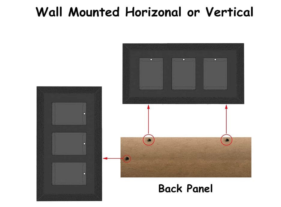 Evoretro Graded Card Display Frame for 3 PSA Graded Cards Gadgets