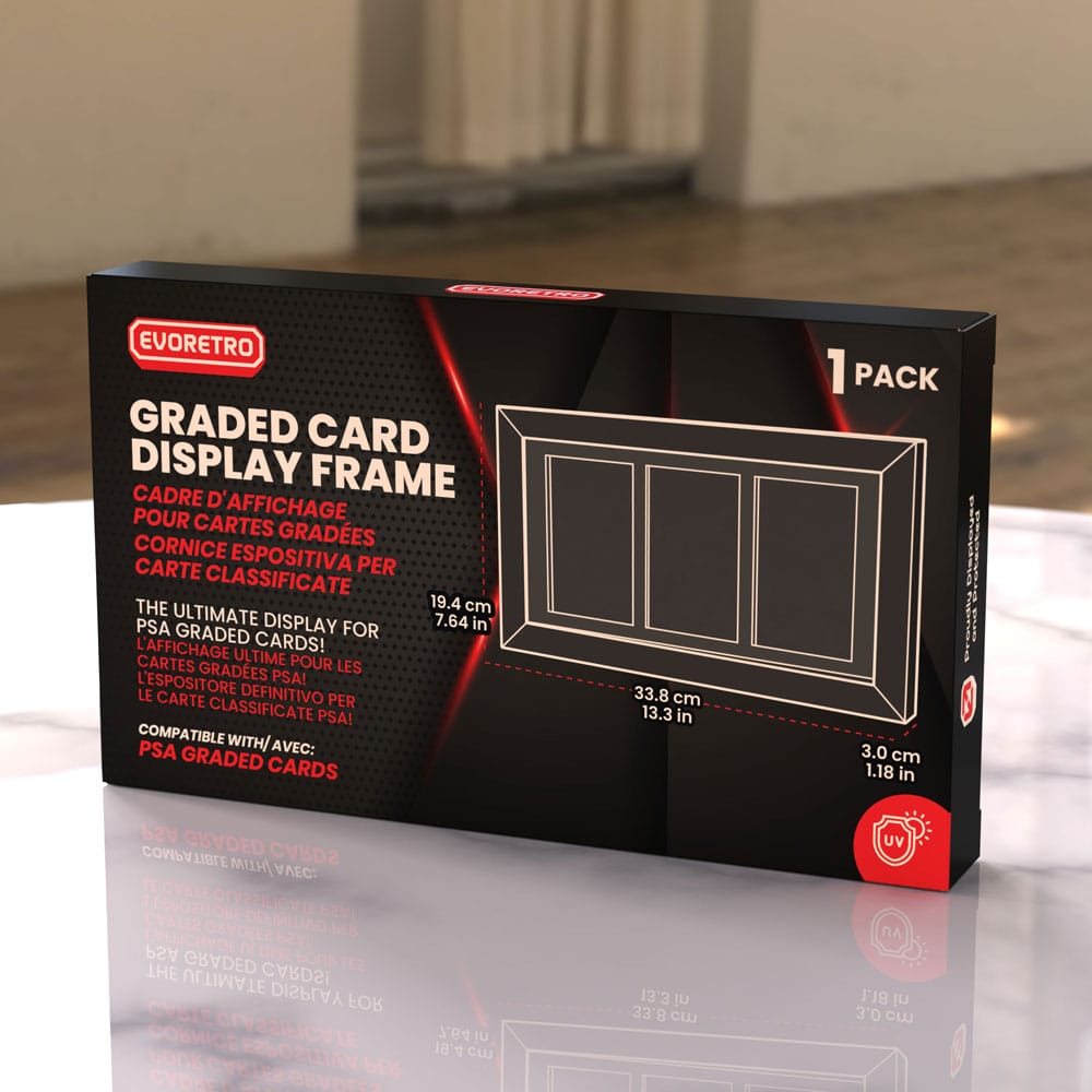 Evoretro Graded Card Display Frame for 3 PSA Graded Cards Gadgets