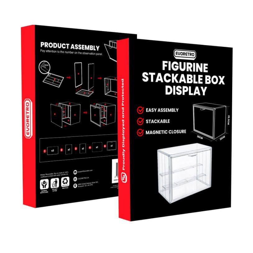 Evoretro Figure Display Box Stackable Evoretro