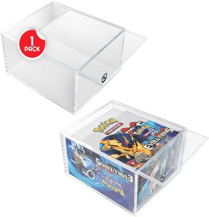 Evoretro Acrylic Display Case for Booster Boxes / Elite Trainer Boxes Ver. 1 with Sliding Lid Gadgets