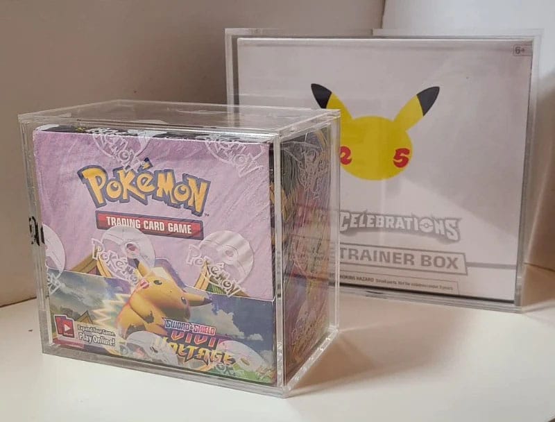 Evoretro Acrylic Display Case for Booster Boxes / Elite Trainer Boxes Ver. 1 with Sliding Lid