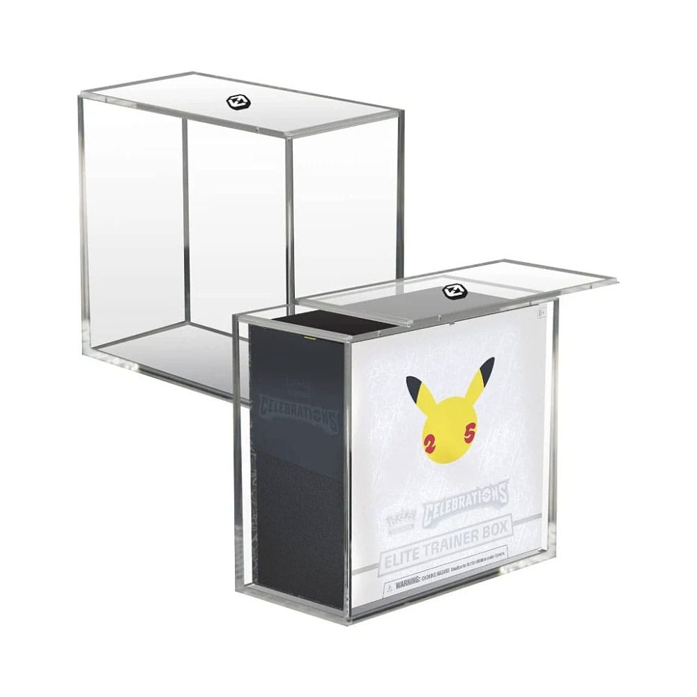 Evoretro Acrylic Display Case for Booster Boxes / Elite Trainer Boxes Ver. 2 with Sliding Lid Gadgets