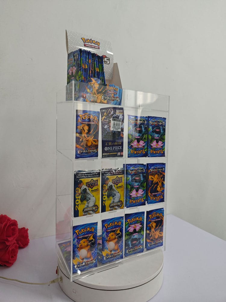 Acryl Counter Display for Trading Card Booster Packs Displays