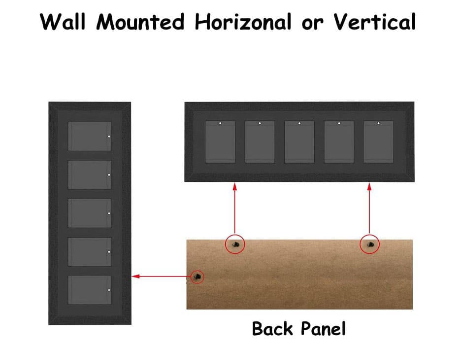 Evoretro Graded Card Display Frame for 5 PSA Graded Cards
