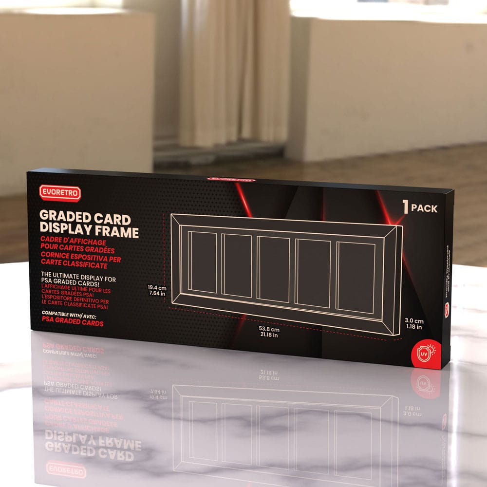 Evoretro Graded Card Display Frame for 5 PSA Graded Cards