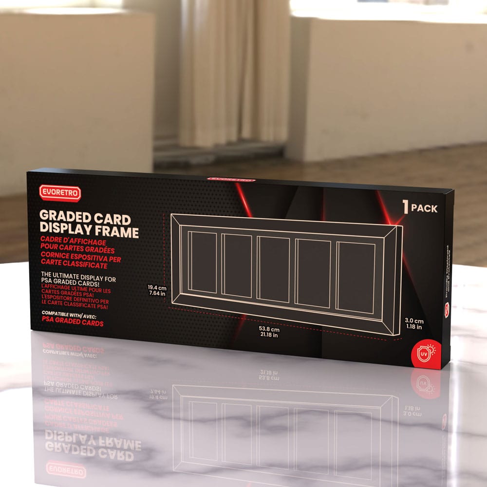 Evoretro Graded Card Display Frame for 5 PSA Graded Cards Gadgets