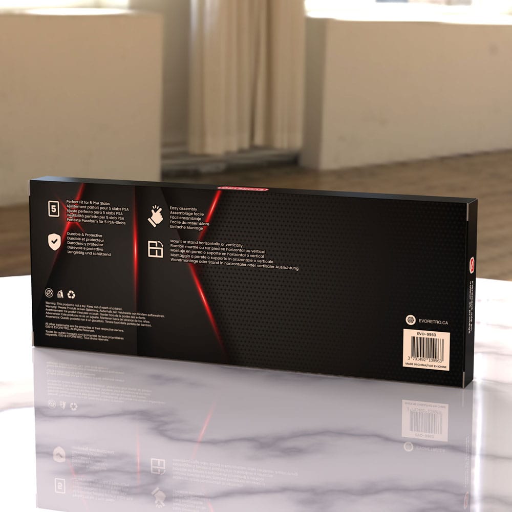 Evoretro Graded Card Display Frame for 5 PSA Graded Cards Gadgets