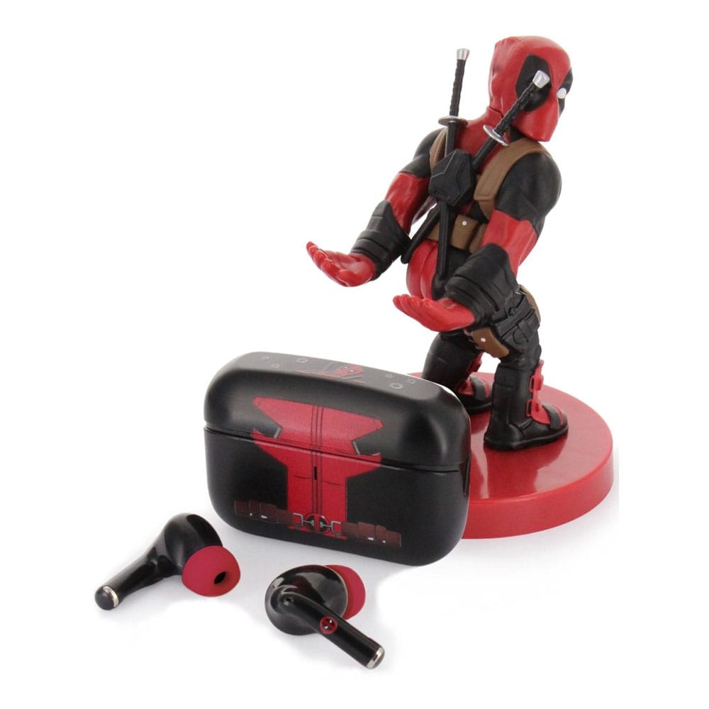 Marvel Holdems Mini Holder & Wireless Headphones Deadpool with TWS Buds Pro 10 cm Exquisite Gaming