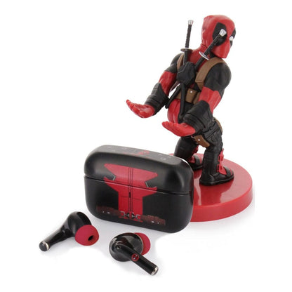 Marvel Holdems Mini Holder & Wireless Headphones Deadpool with TWS Buds Pro 10 cm Exquisite Gaming