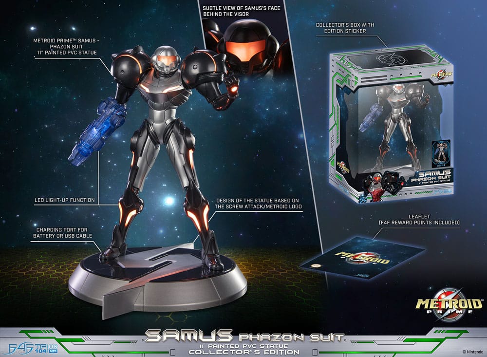 Metroid Prime PVC Statue Samus Phazon Suit Collector´s Edition 28 cm First 4 Figures