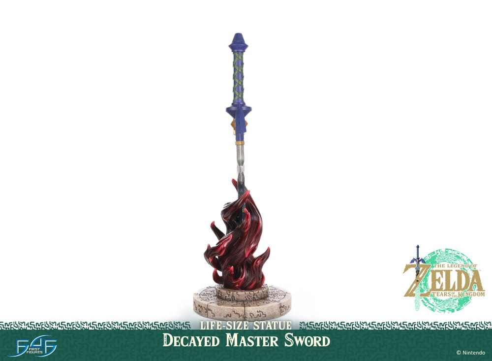 The Legend of Zelda: Tears of the Kingdom Life Size Statue 1/1 Decayed Master Sword 28 cm First 4 Figures