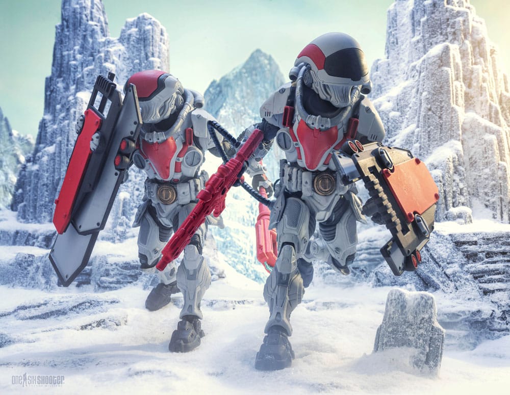 Cosmic Legions: Outpost Zaxxius Actionfigur T.U.5.C.C. Phantom Trooper Four Horsemen Toy Design