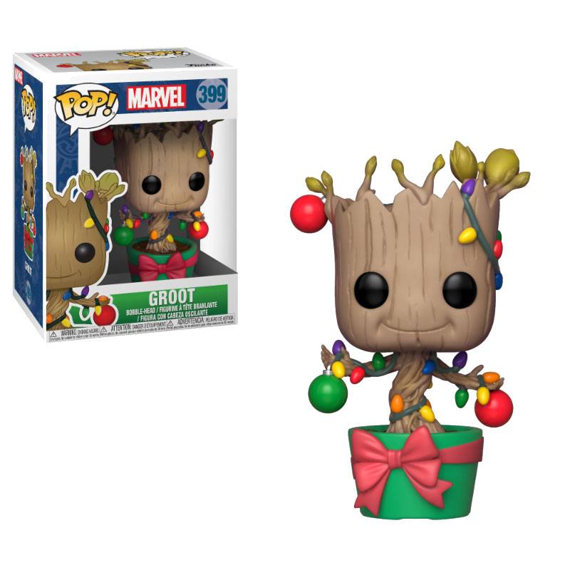 Marvel Comics POP! Marvel Holiday Vinyl Bobble-Head Groot (Lights & Ornaments) 9 cm Funko POP Funko