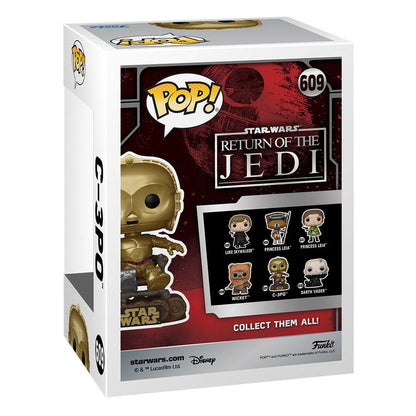 Star Wars Return of the Jedi 40th Anniversary POP! Vinyl Figure C3P0 in chair 9 cm