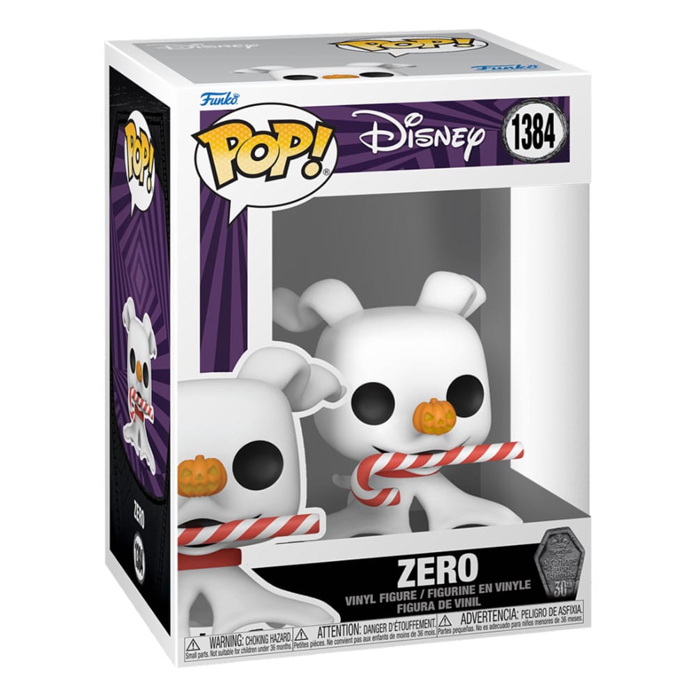 Nightmare before Christmas 30th POP! Disney Vinyl Figure Zero w/Candy Cane 9 cm Funko POP